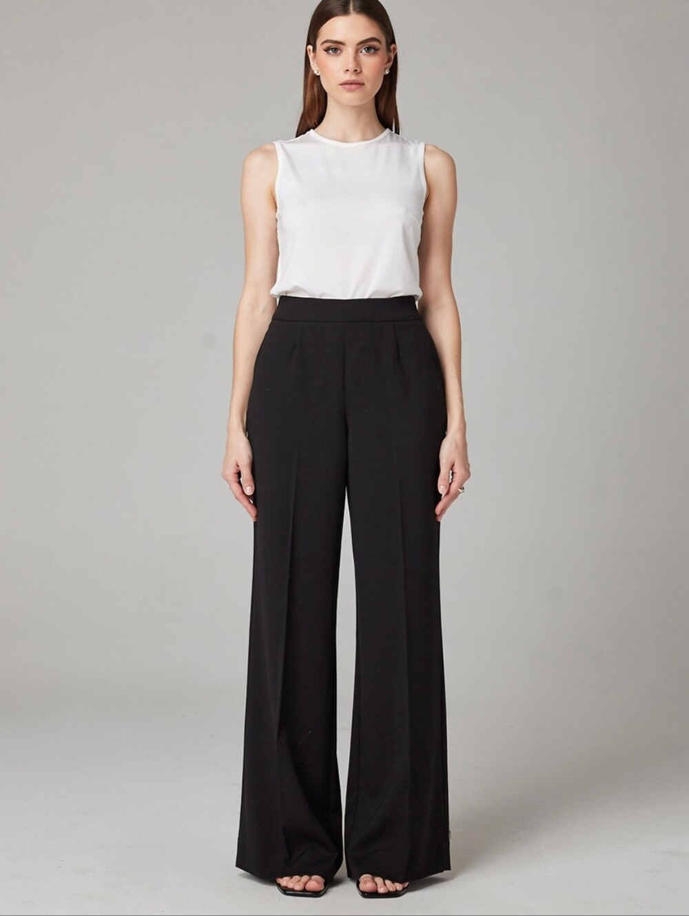 The Limited Black High-Waist Wide Leg Trousers